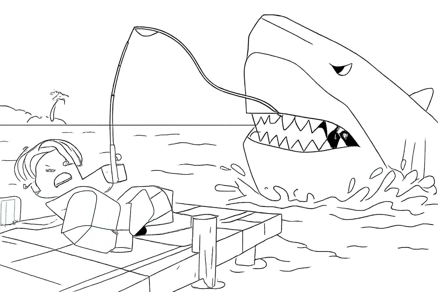 Fish It! coloring page line art