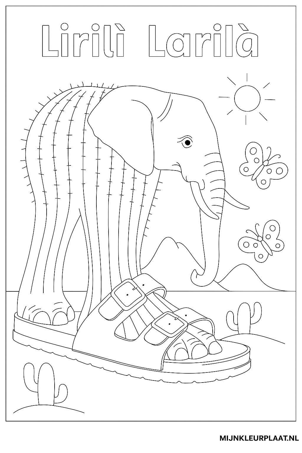 Lirili Larila Variant 1 coloring page for children