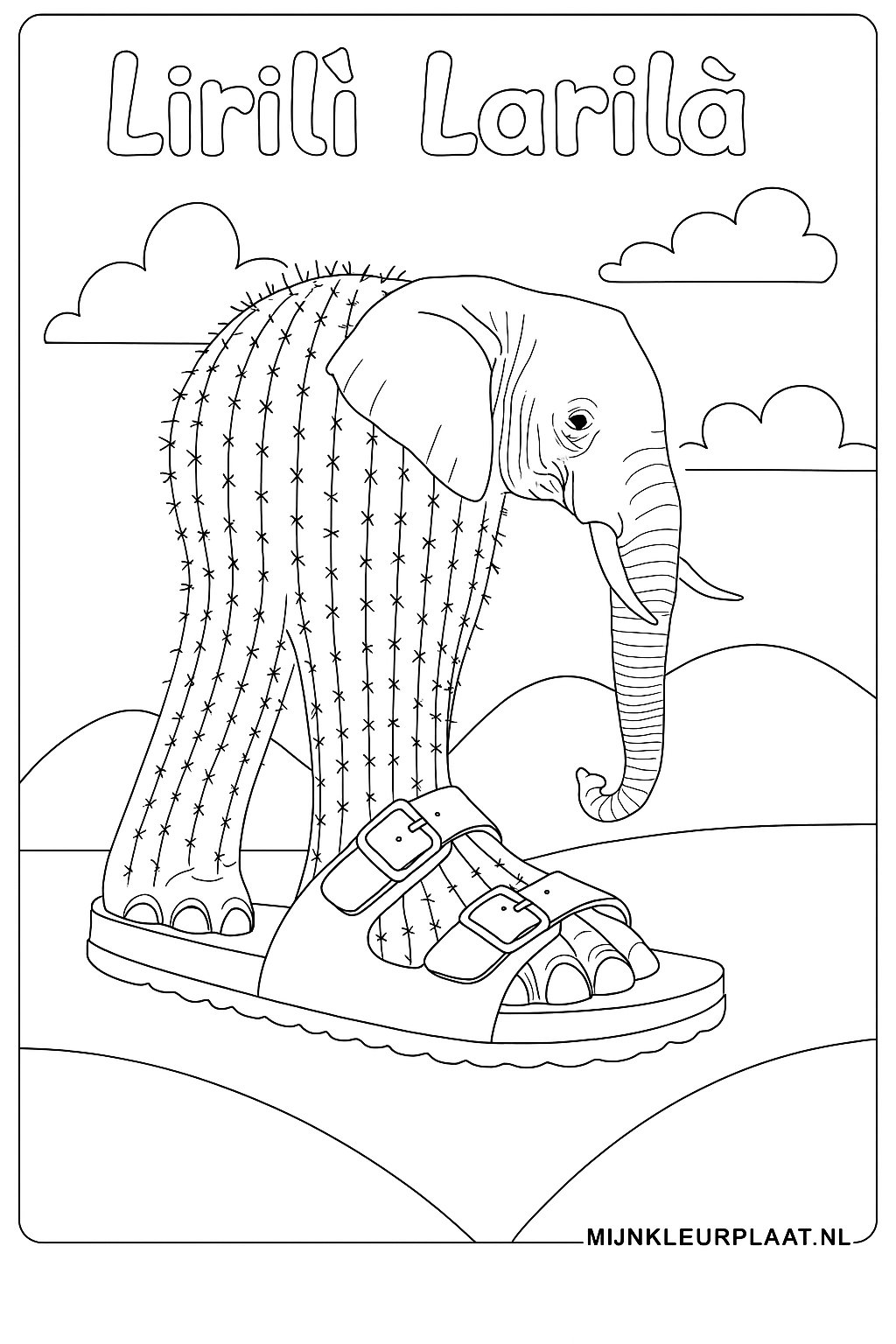 Lirili Larila Variant 2 coloring page for children