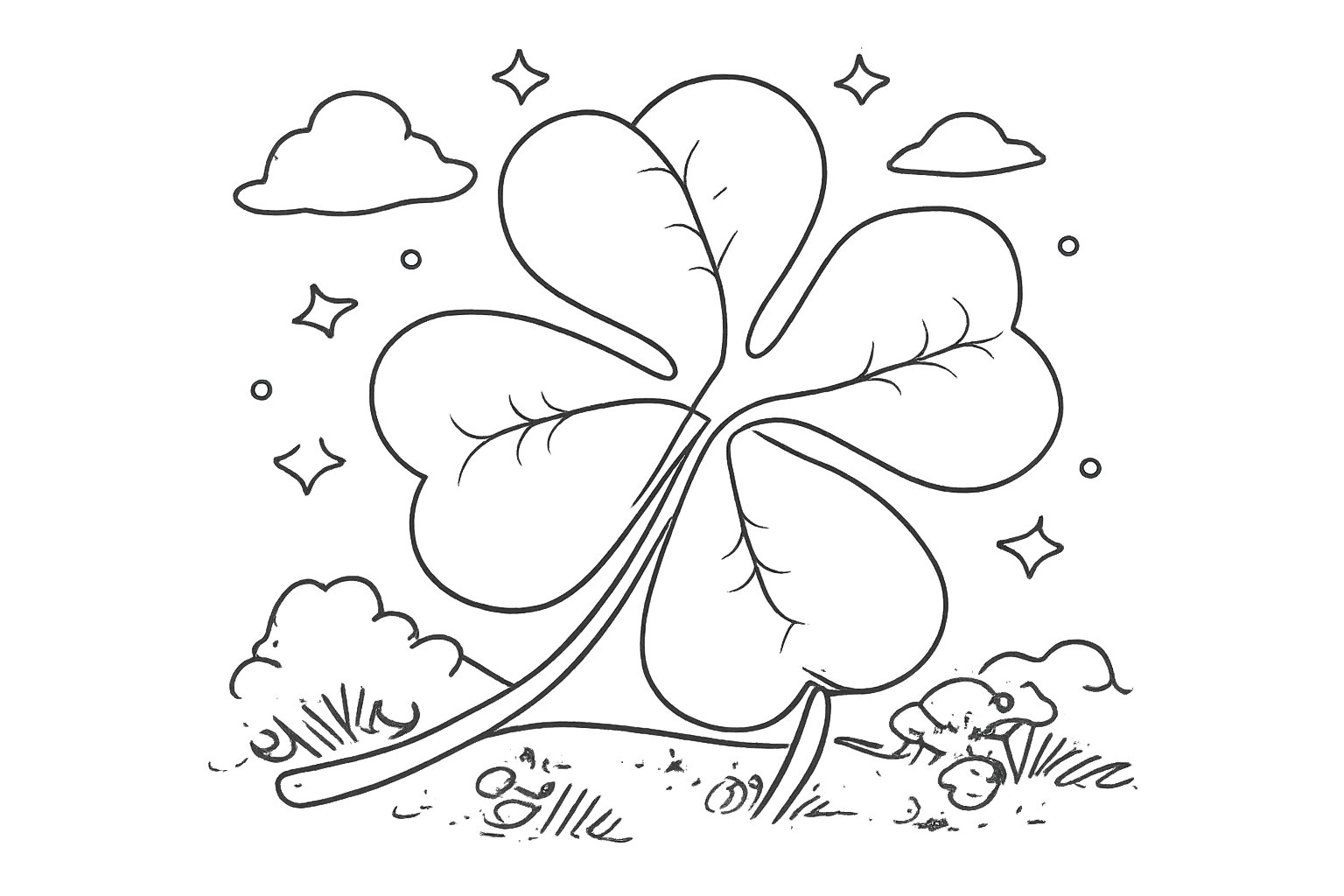 Coloriage st patrick's day dessin au trait