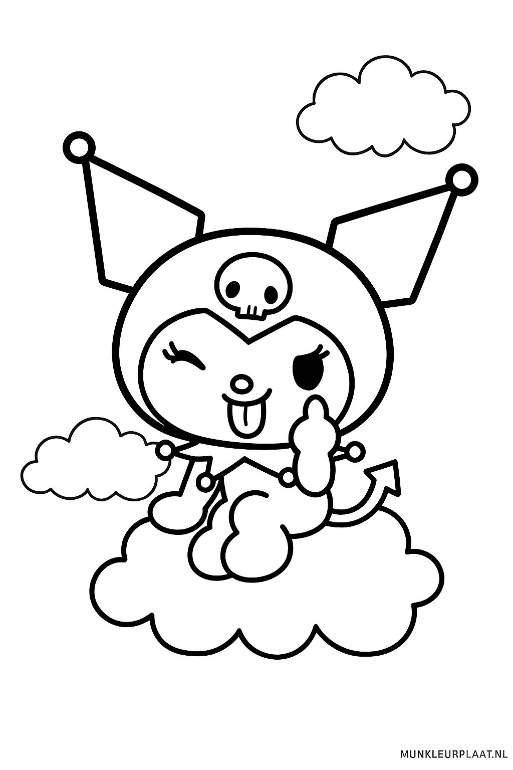 Kuromi Variant 4 coloring page for children