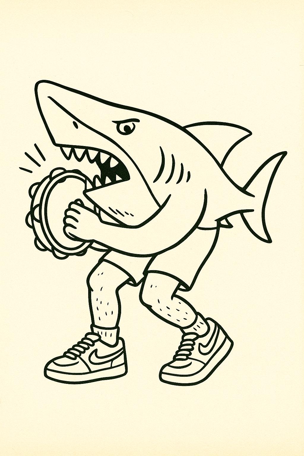 Tralalero Tralala Variant 1 coloring page for children