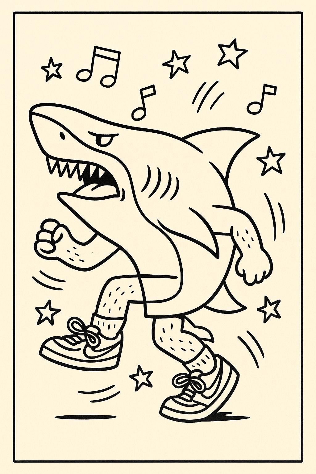 Tralalero Tralala Variant 2 coloring page for children