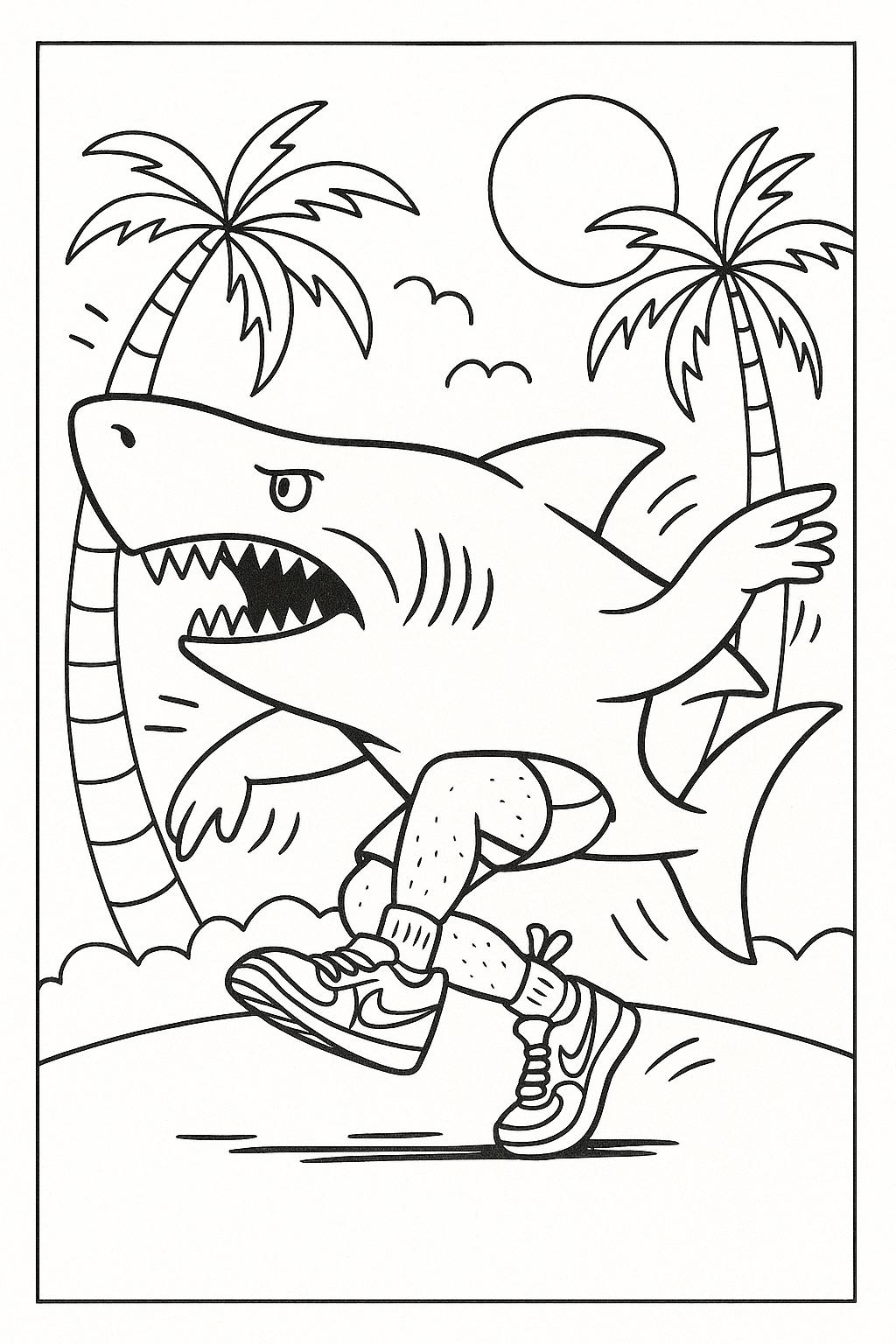 Tralalero Tralala Variant 3 coloring page for children