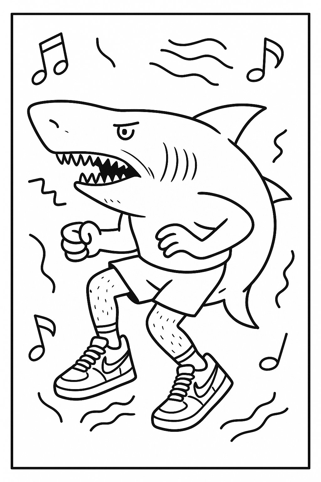 Tralalero Tralala Variant 4 coloring page for children