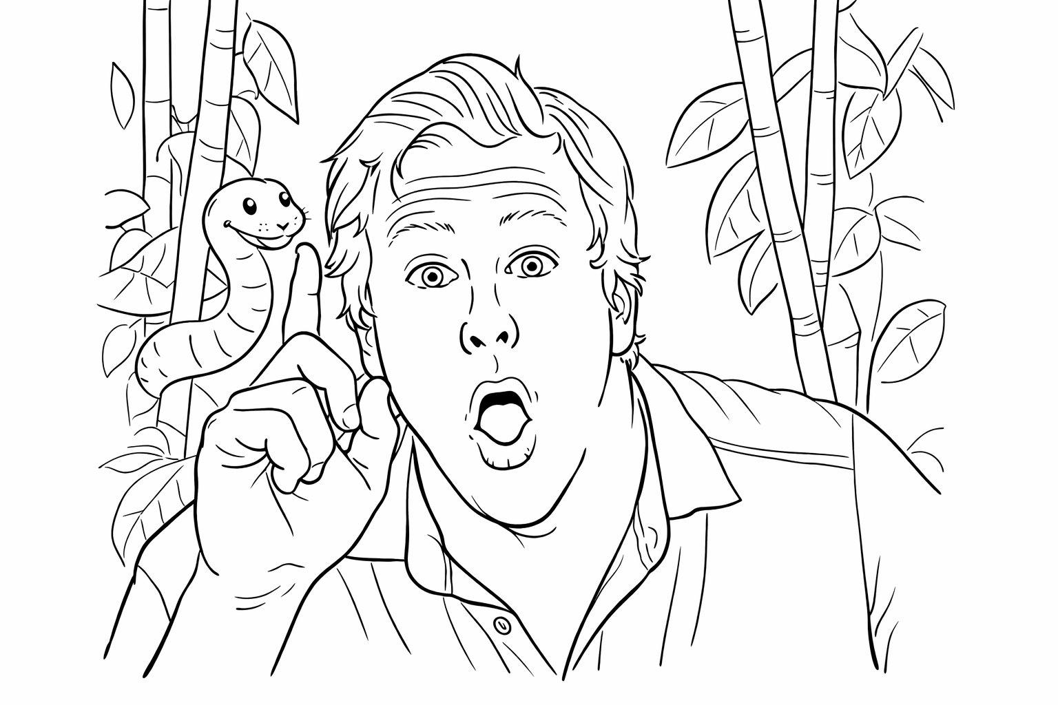 Holy Moly Freek Vonk coloring page line art