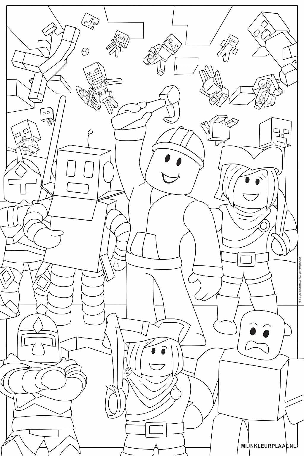 Roblox Variant 2 coloring page for children