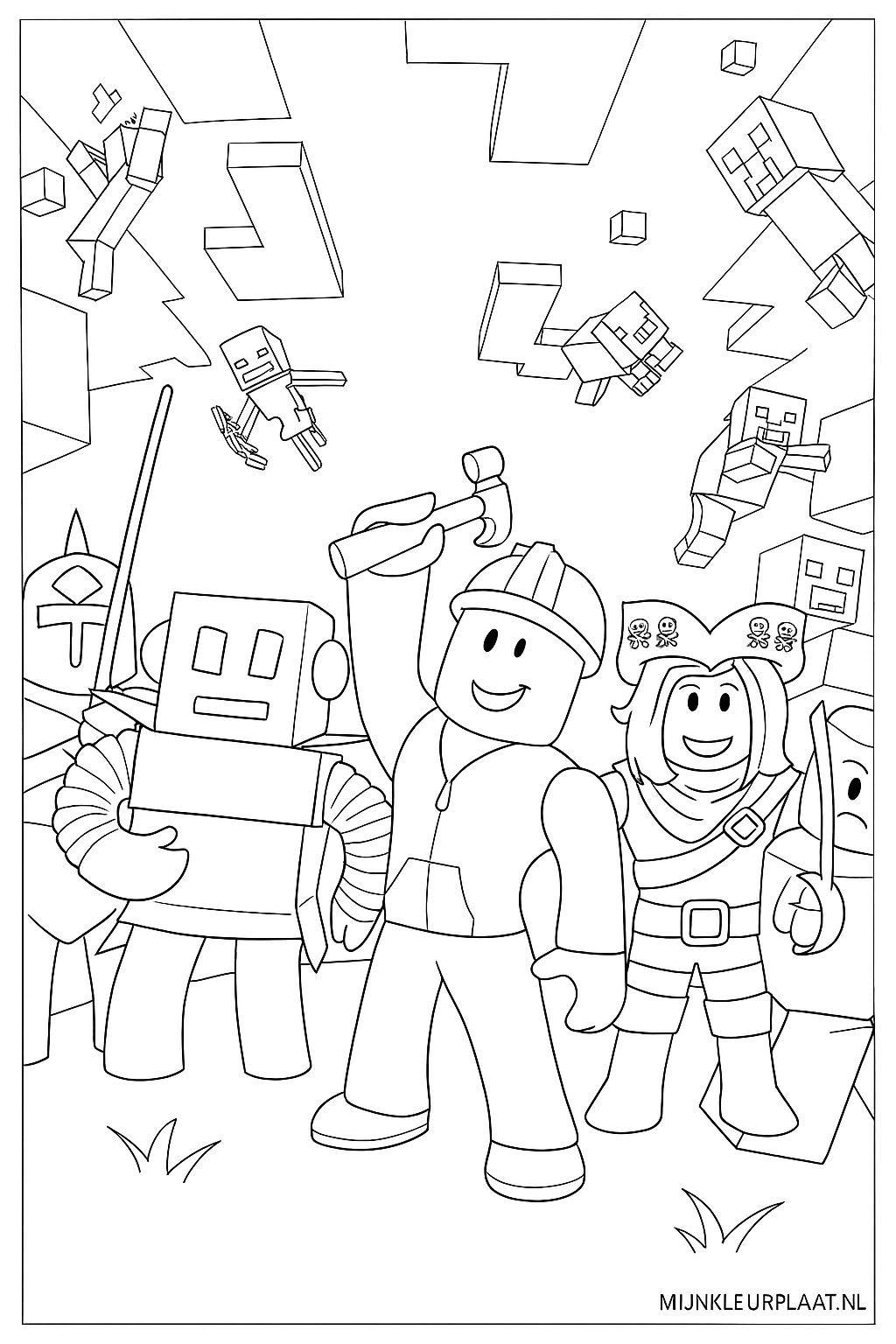 Roblox Variant 3 coloring page for children