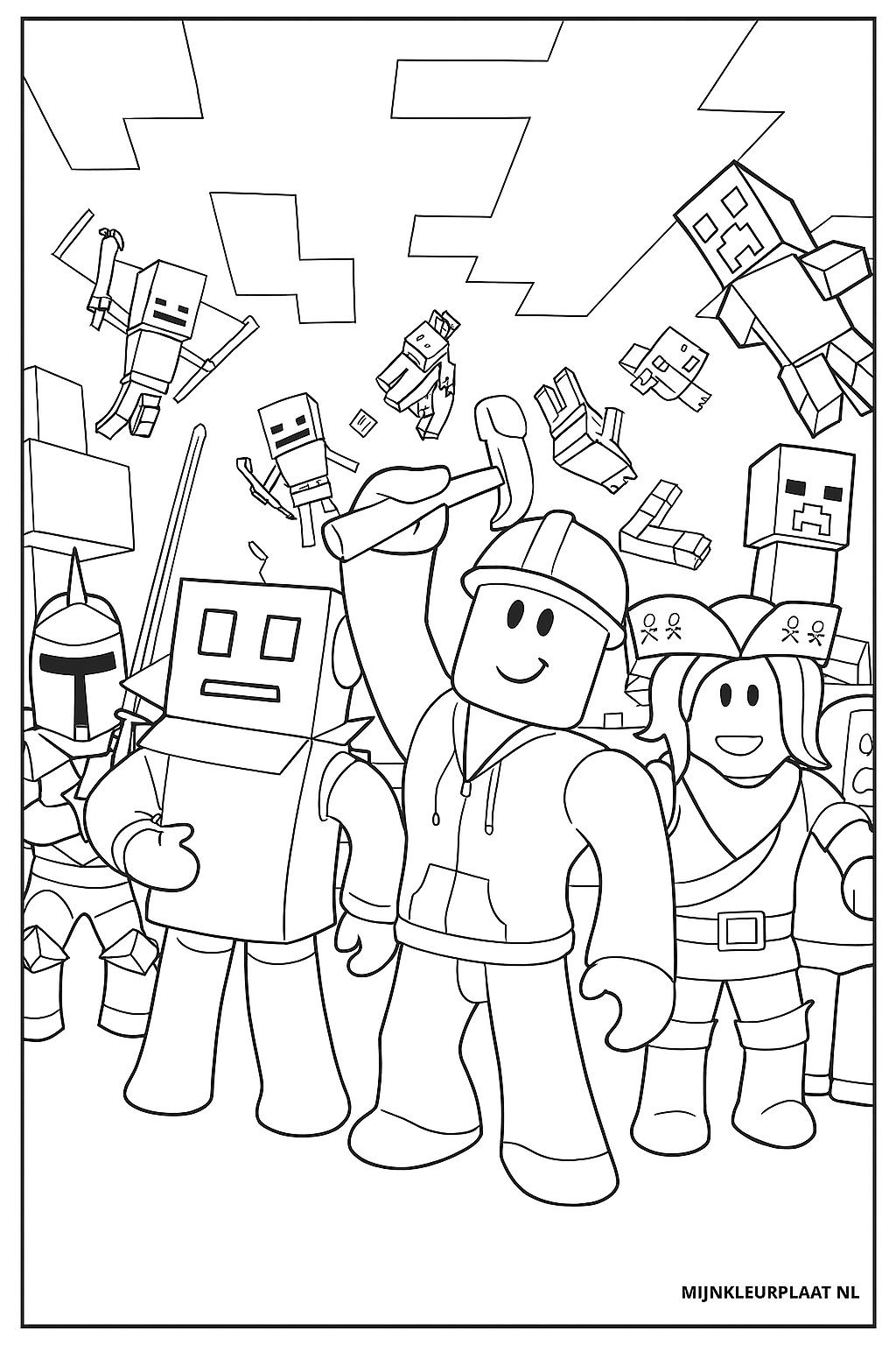 Roblox Variant 4 coloring page for children