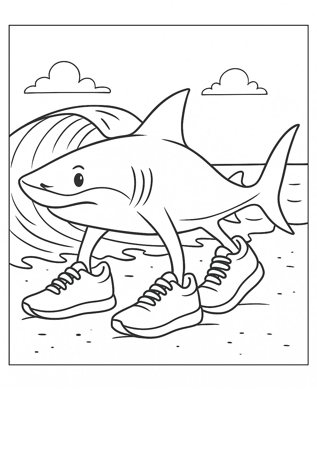 Tralalero Tralala Variant 2 coloring page for children