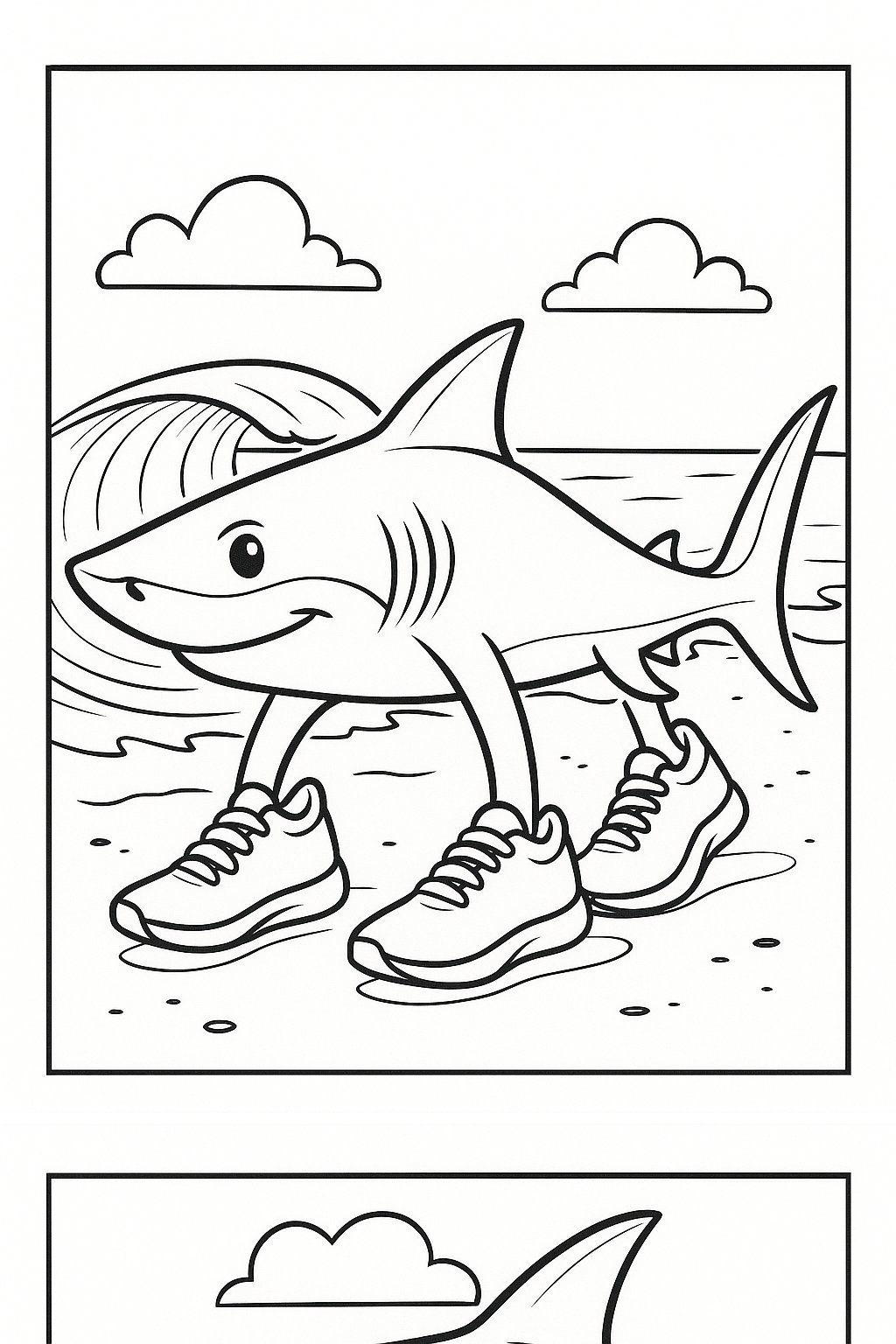 Tralalero Tralala Variant 3 coloring page for children