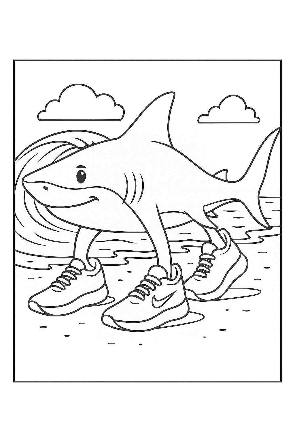 Tralalero Tralala Variant 4 coloring page for children