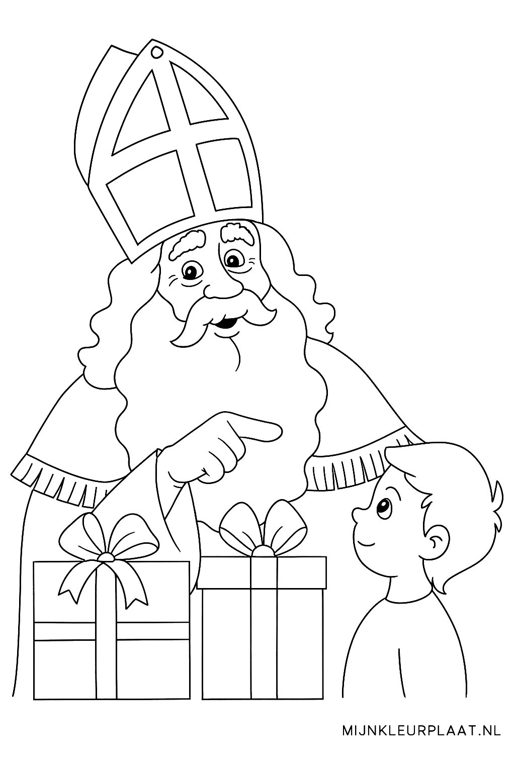 Sinterklaas Variant 1 coloring page for children