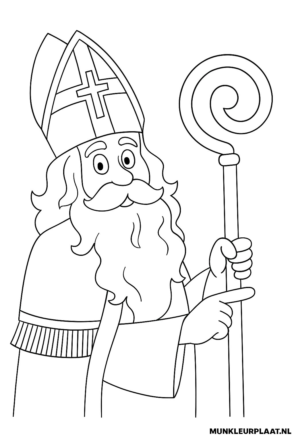 Sinterklaas Variant 3 coloring page for children