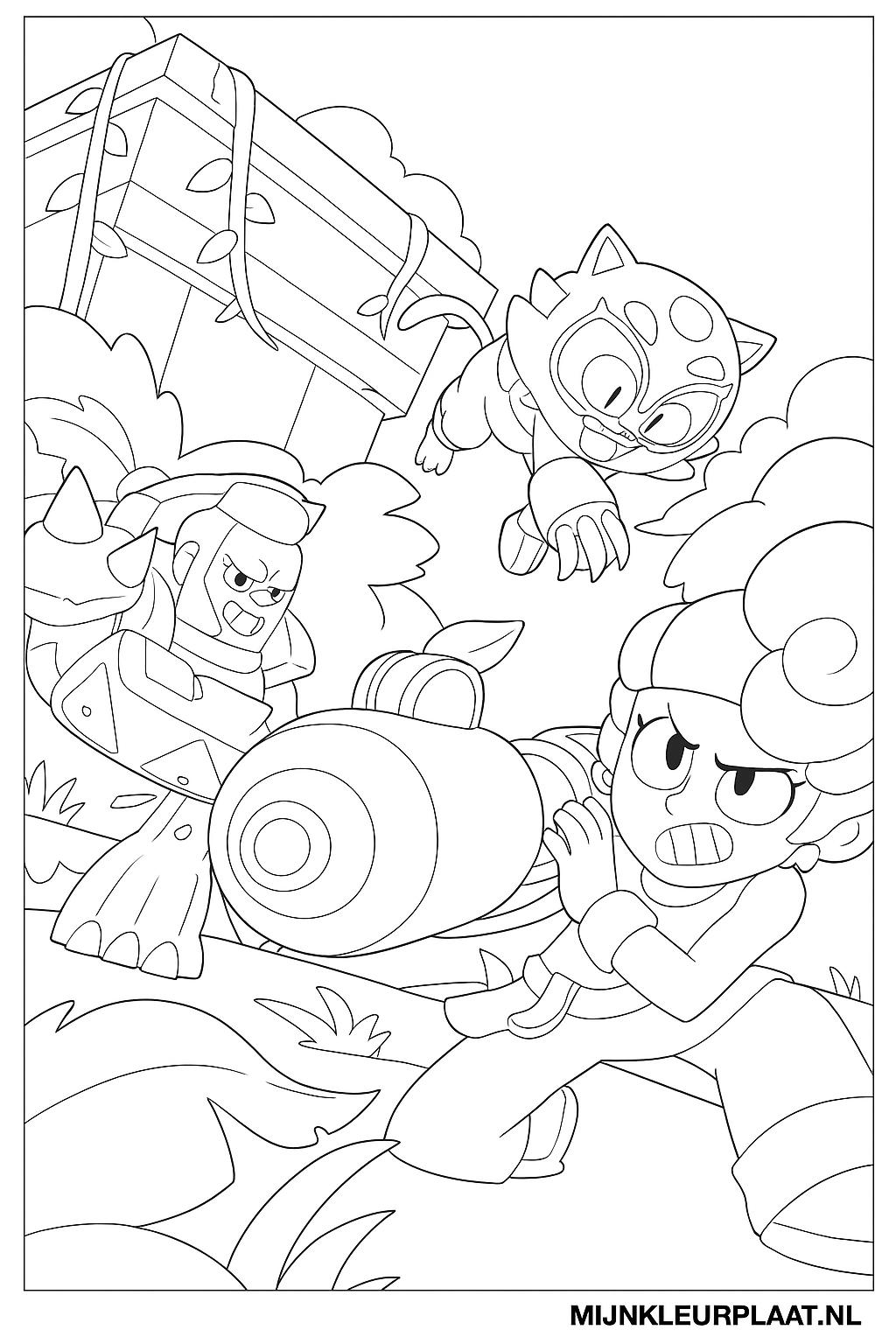 Brawl Stars Variant 2 coloring page for children
