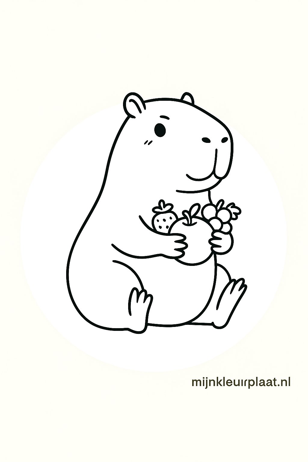 Capybara Variant 2 coloring page for children