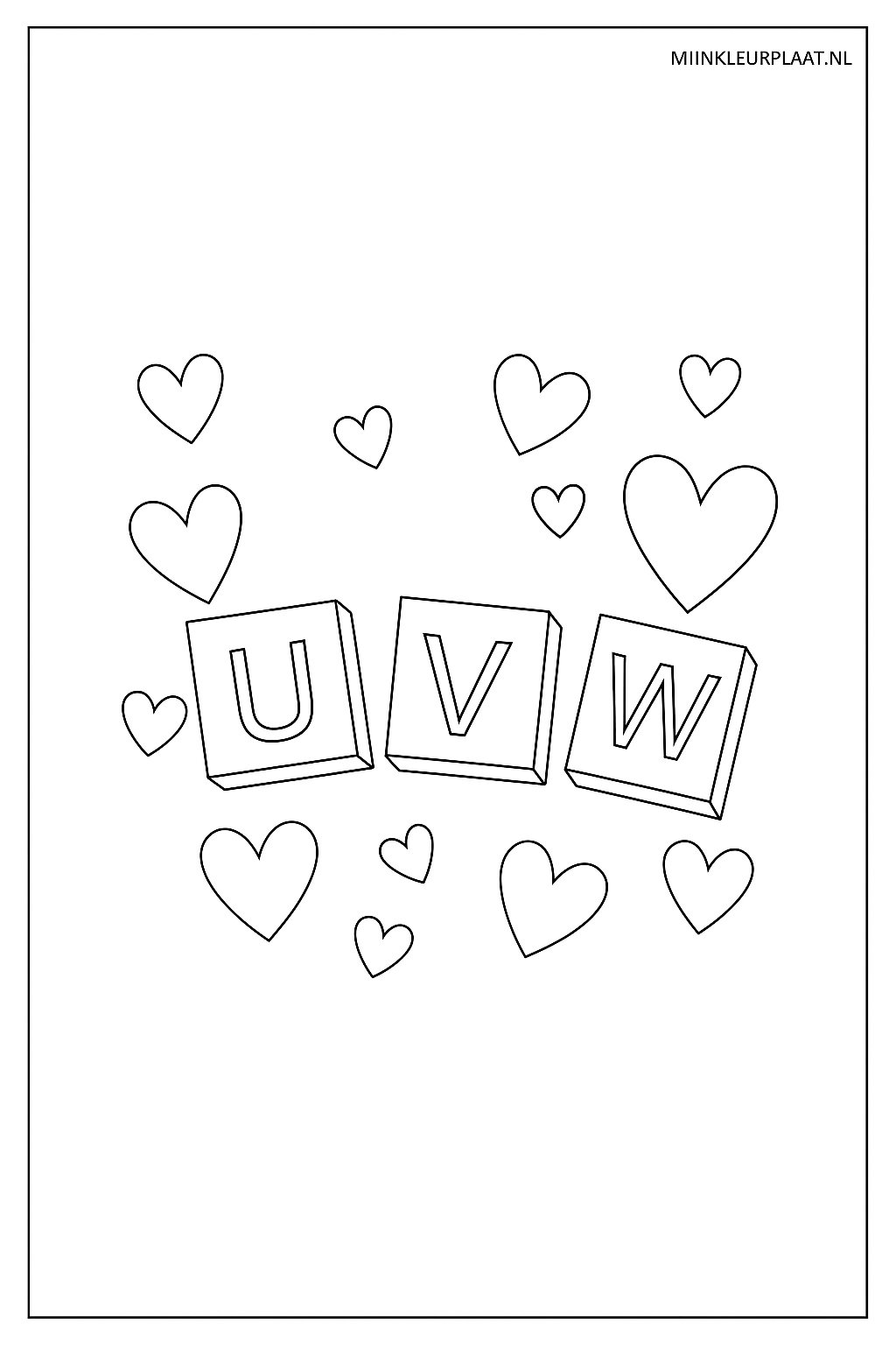 Valentijnsdag Variant 1 coloring page for children
