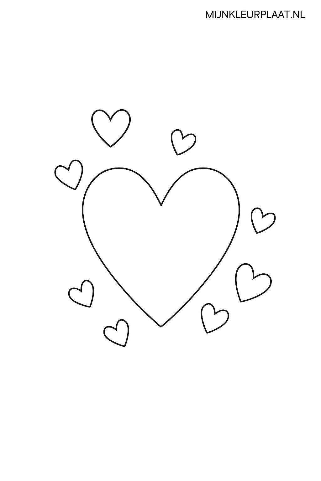 Valentijnsdag Variant 4 coloring page for children