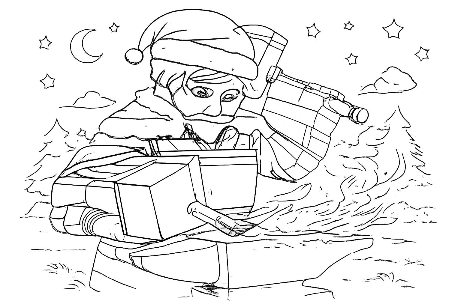 The Forge Roblox kleurplaat - zwart-wit lijntekening