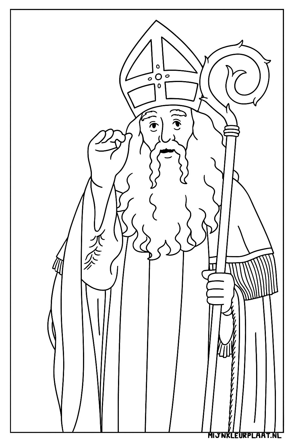 Sinterklaas Variant 1 coloring page for children