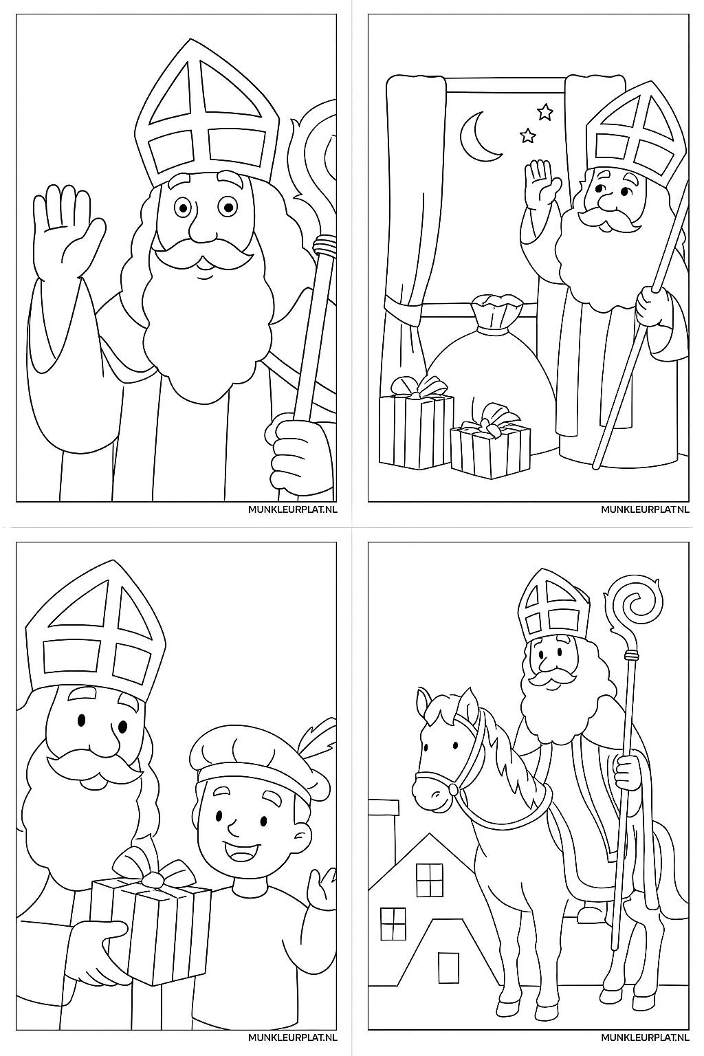 Sinterklaas Variant 3 coloring page for children
