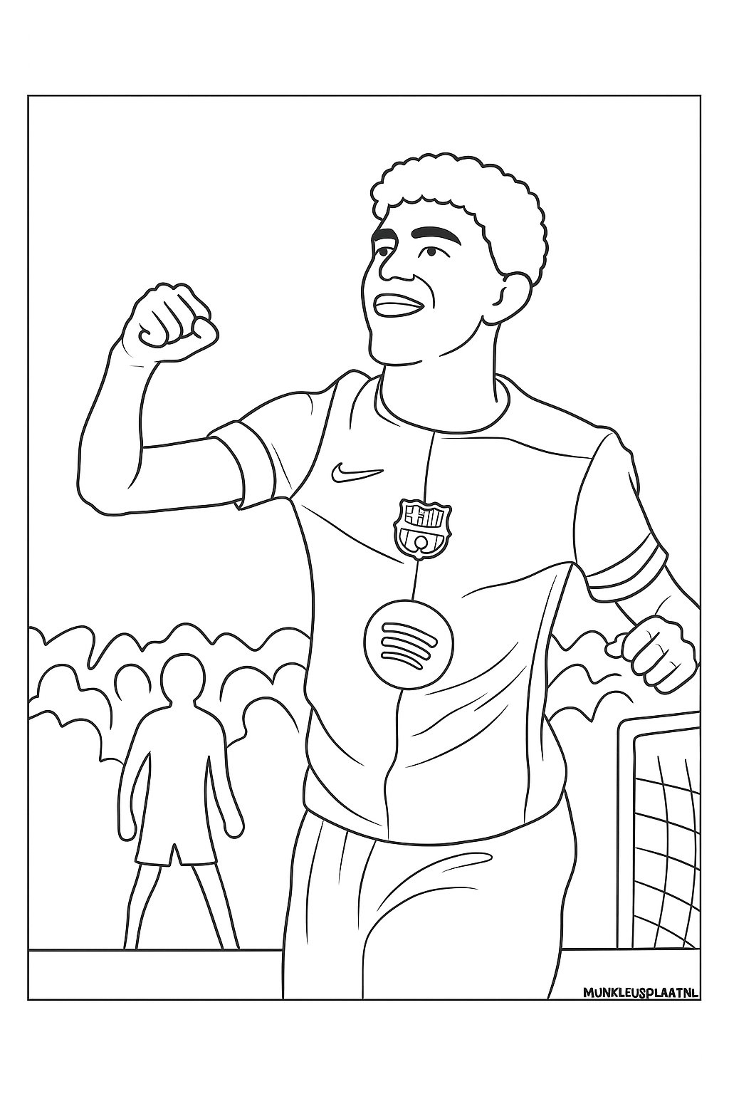 Lamine Yamal Variant 3 coloring page for children