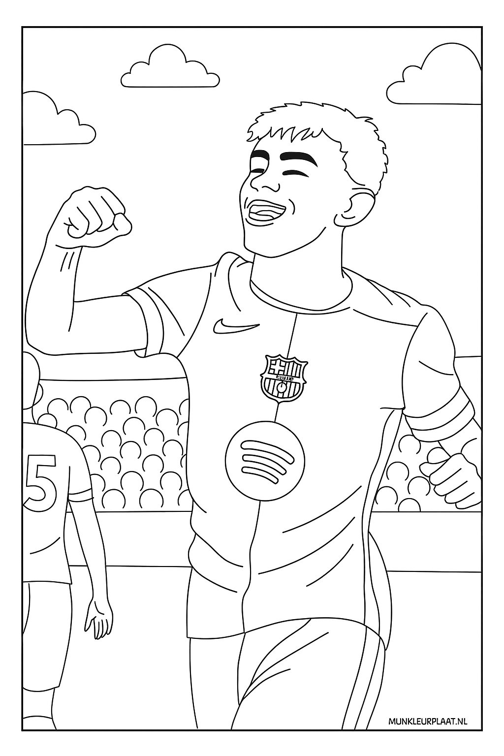 Lamine Yamal Variant 4 coloring page for children