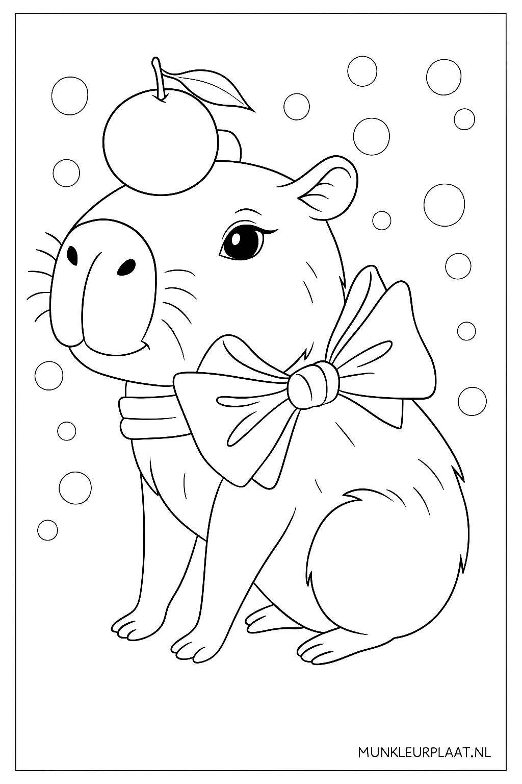 Capybara Variant 1 coloring page for children