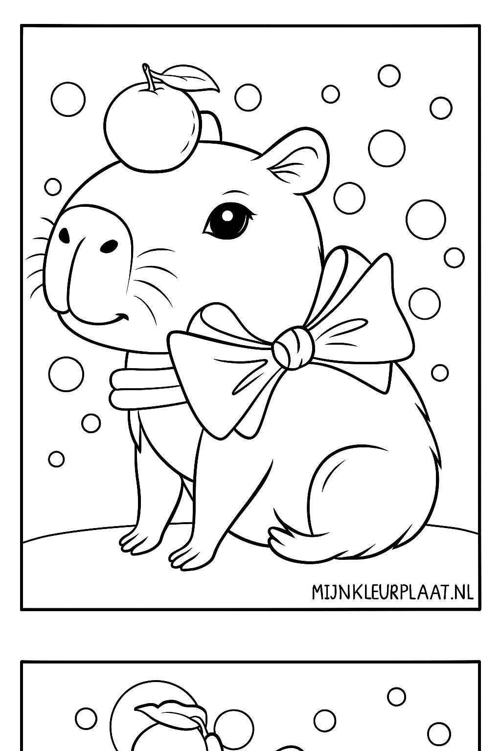 Capybara Variant 3 coloring page for children