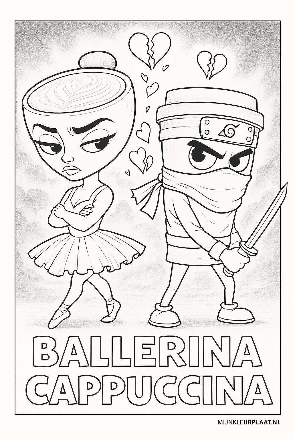 Ballerina Cappuccina Variant 1 coloring page for children