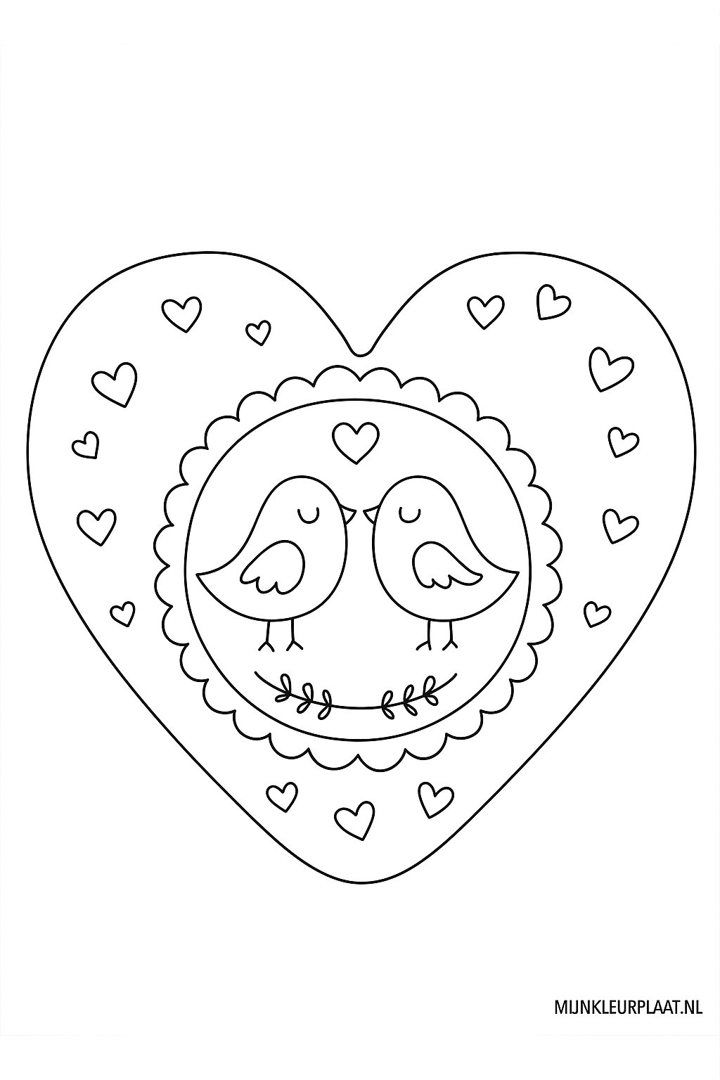 Valentijnsdag Variant 1 coloring page for children