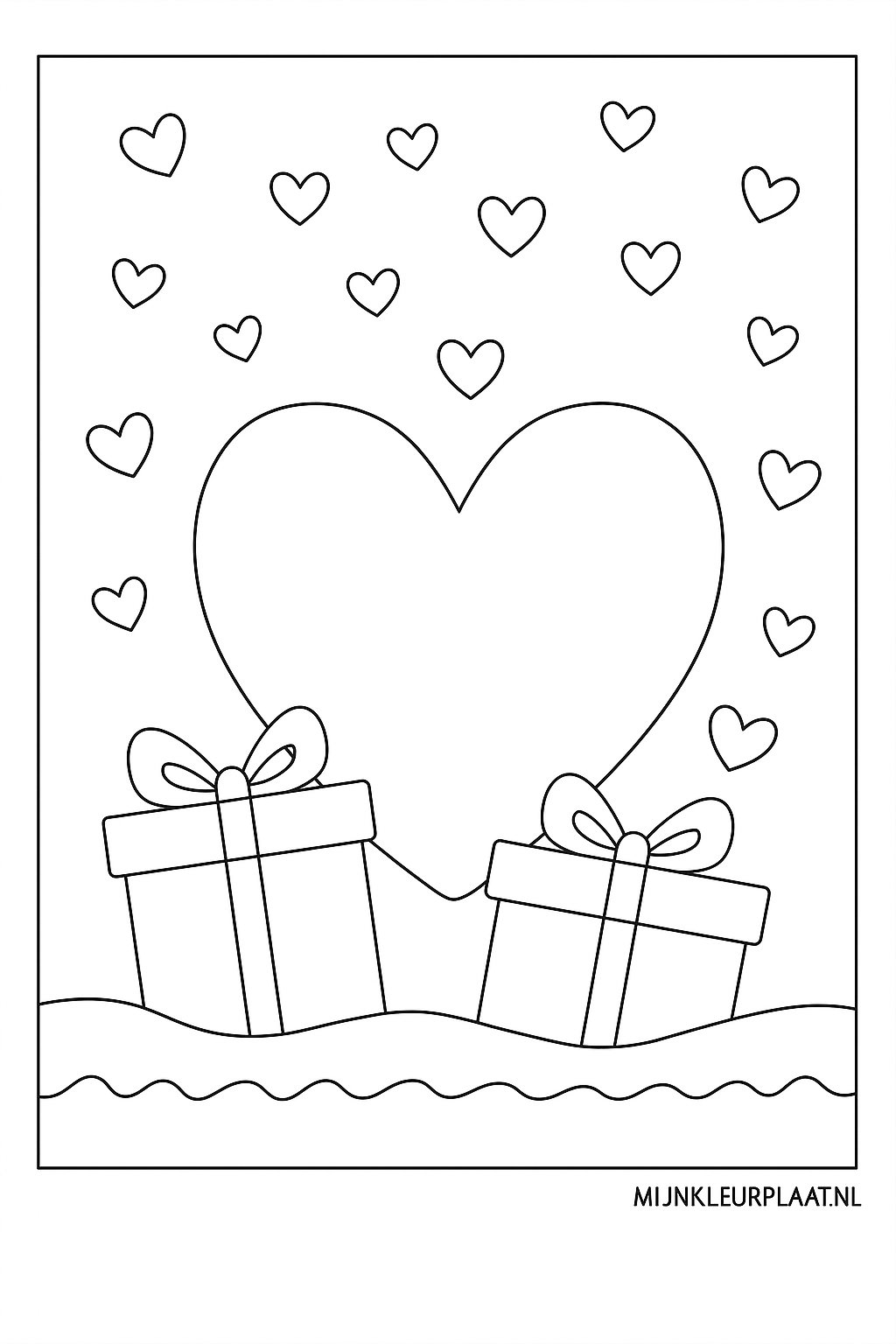 Valentijnsdag Variant 4 coloring page for children