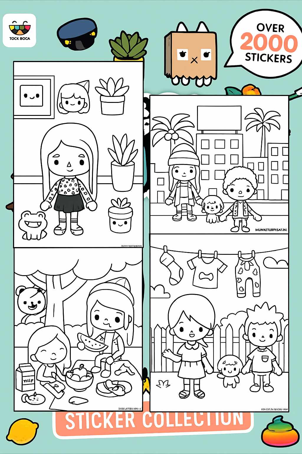 Toca Boca Variant 1 coloring page for children