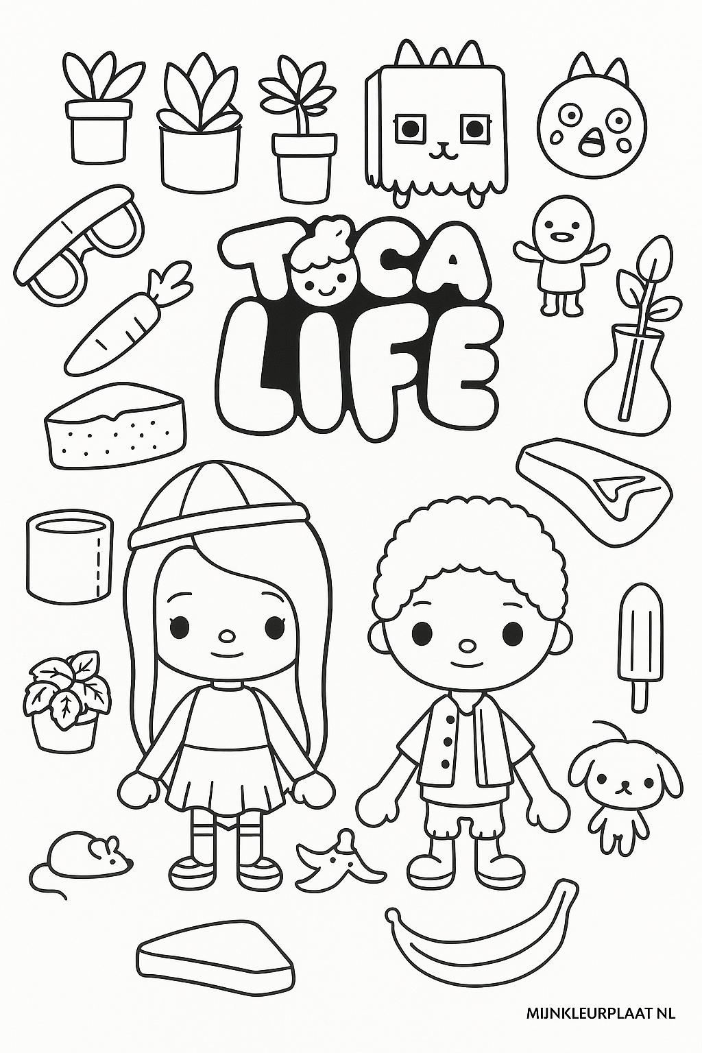 Toca Boca Variant 2 coloring page for children