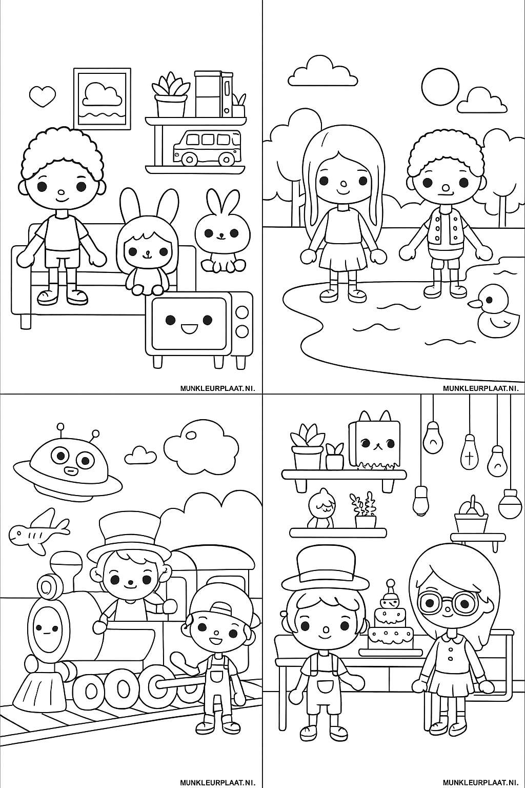 Toca Boca Variant 3 coloring page for children