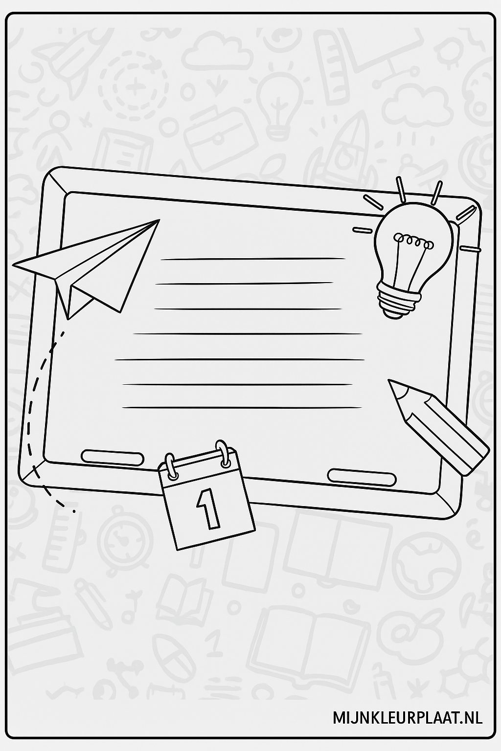 Back To School Variant 1 coloring page for children