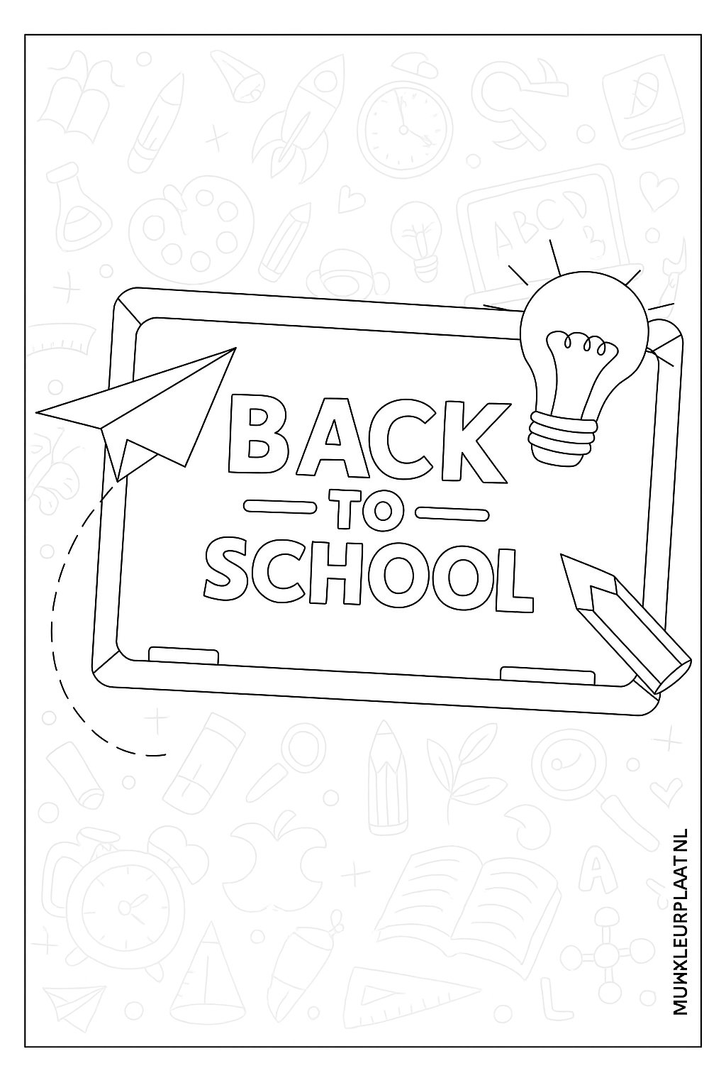 Back To School Variant 2 coloring page for children