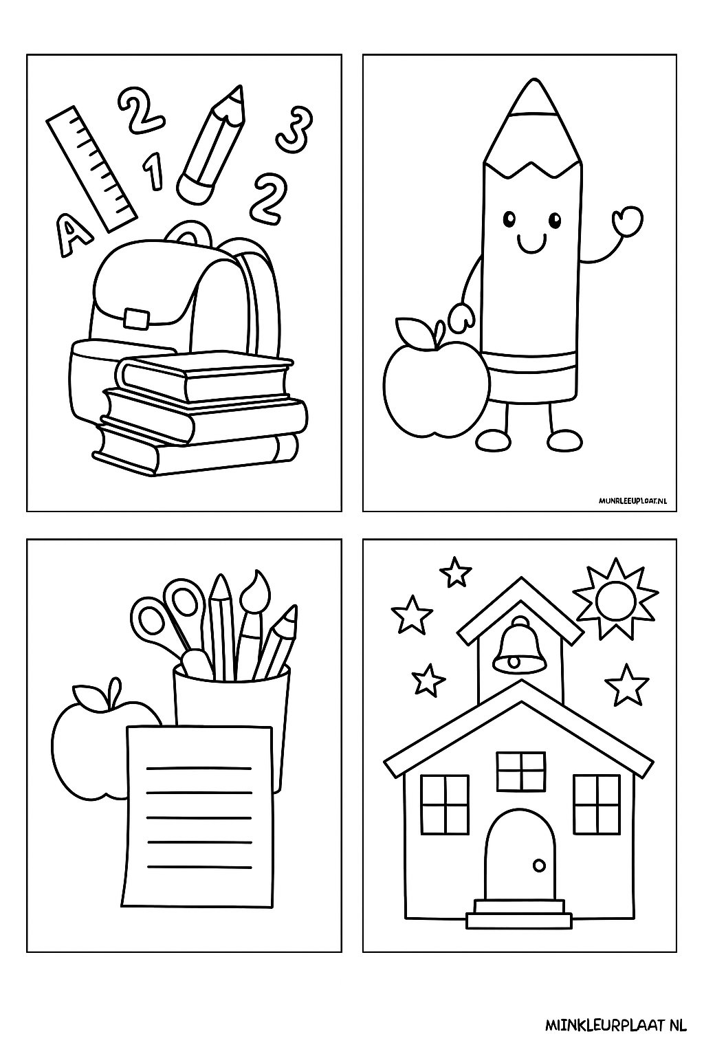 Back To School Variant 3 coloring page for children