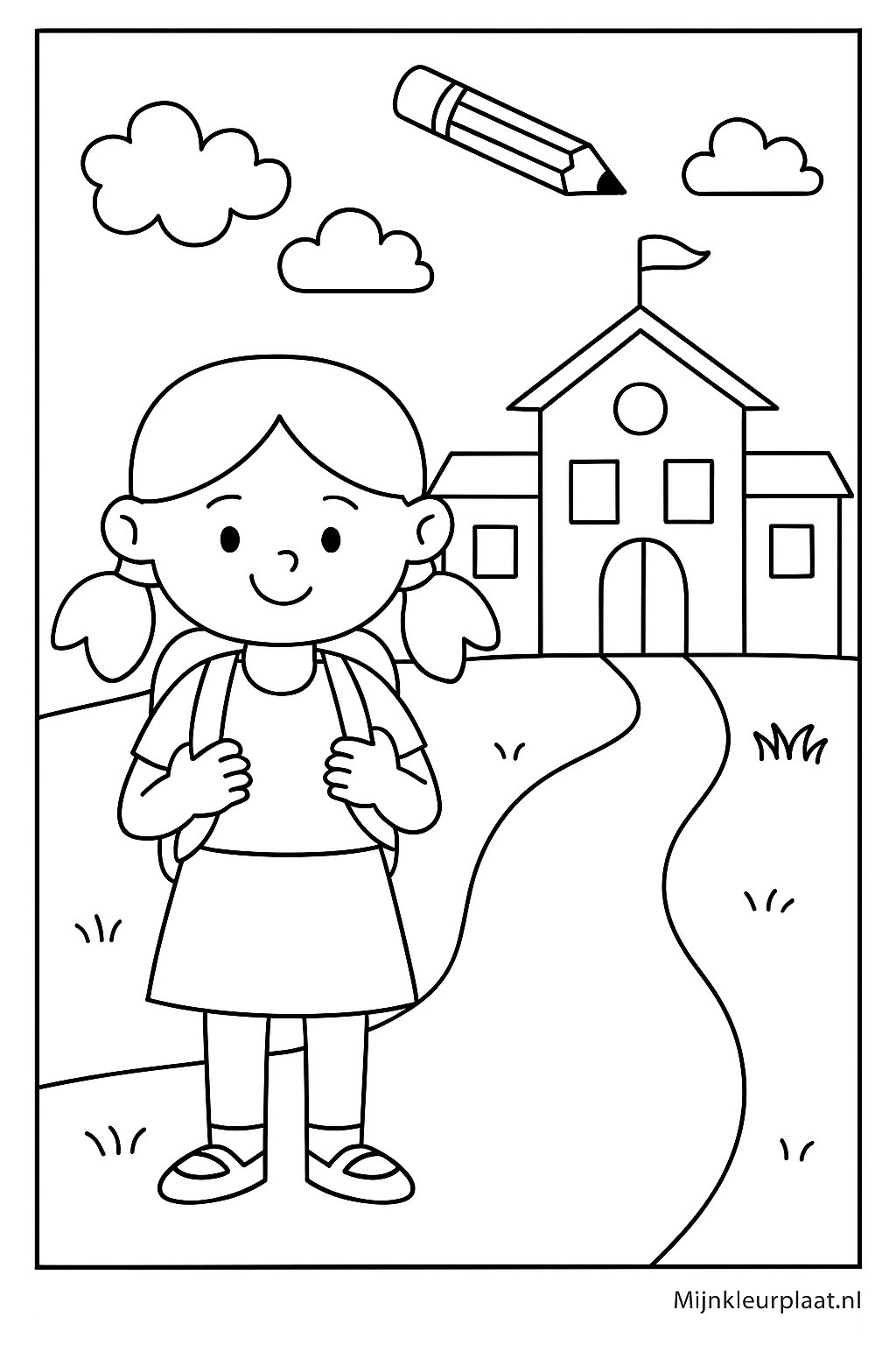 Back To School Variant 4 coloring page for children