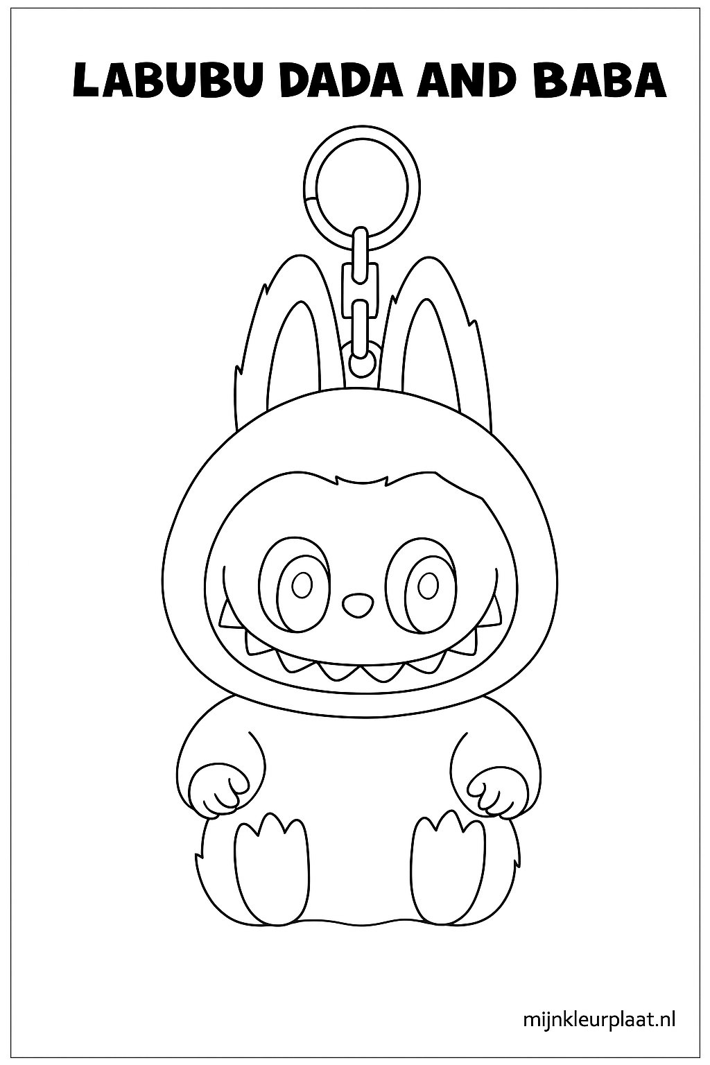 Labubu Dada And Baba Variant 3 coloring page for children