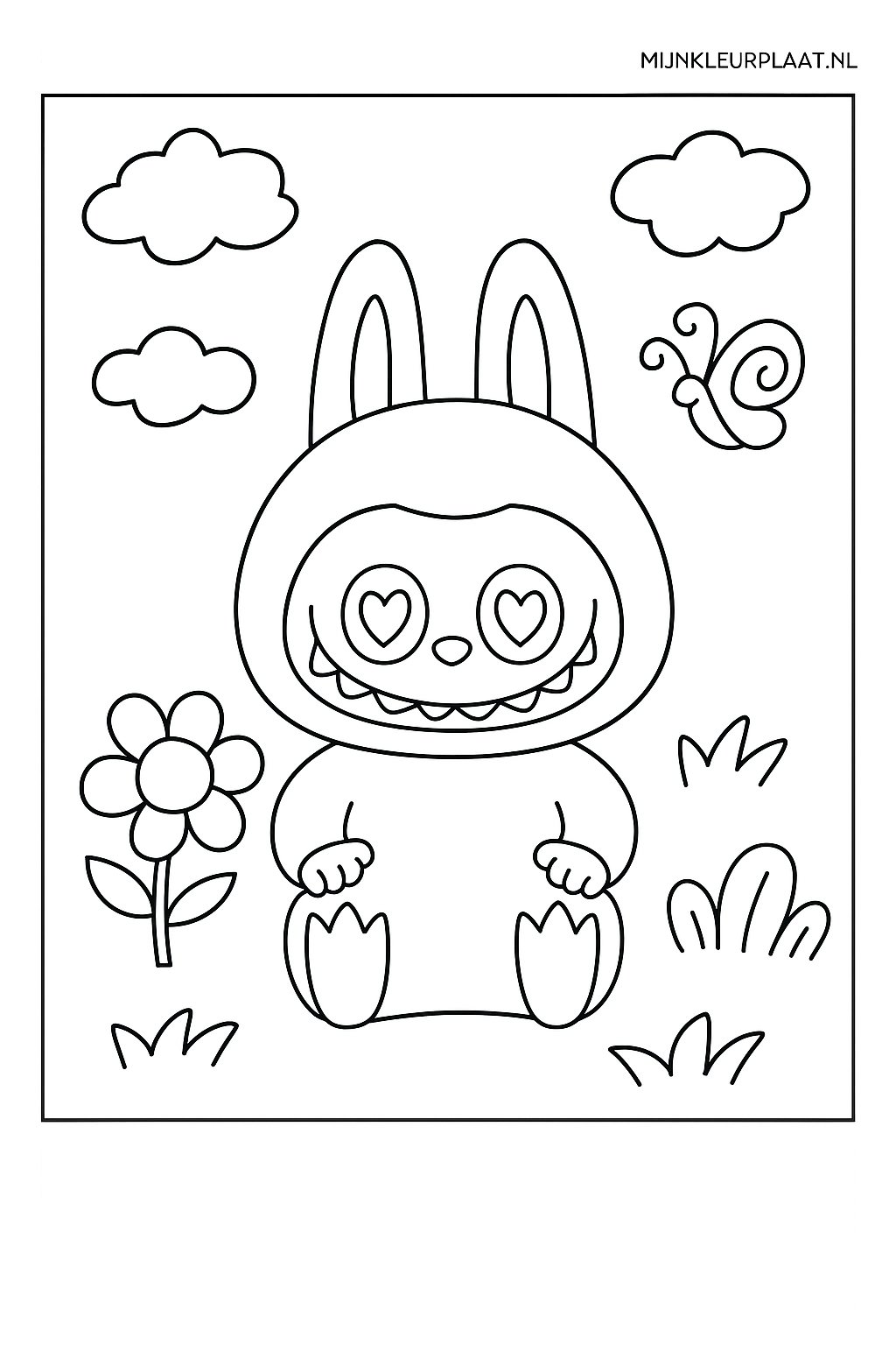 Labubu Dada And Baba Variant 4 coloring page for children