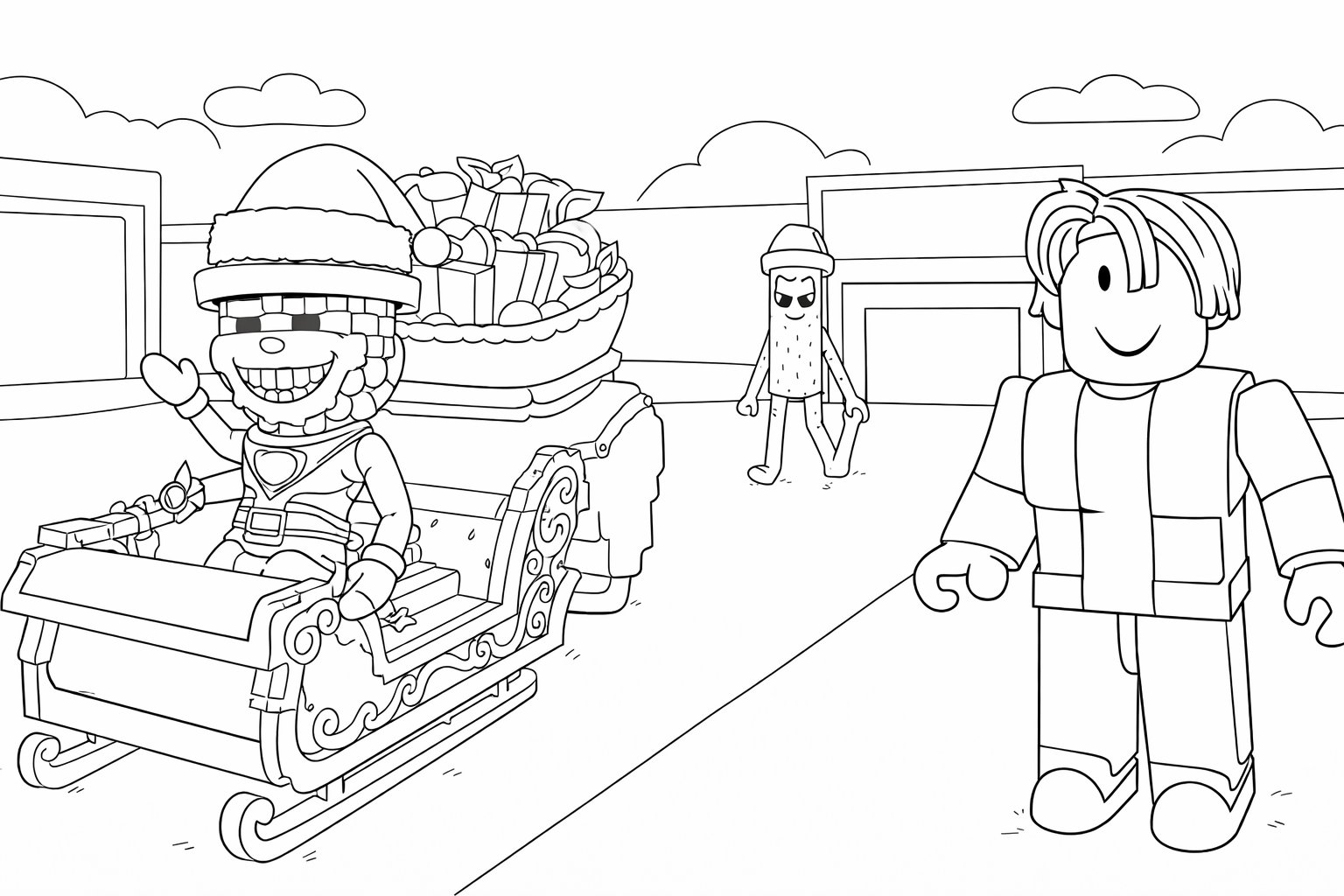 Steal a Brainrot Roblox coloring page line art