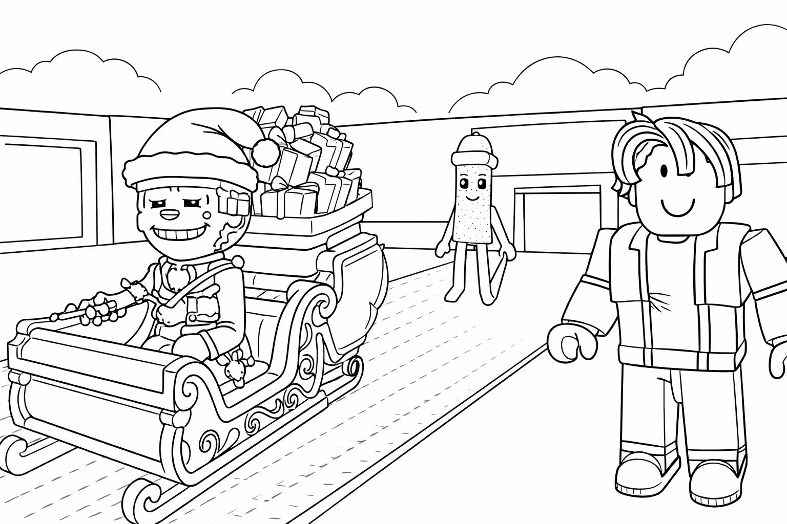 Steal a Brainrot Roblox coloring page line art
