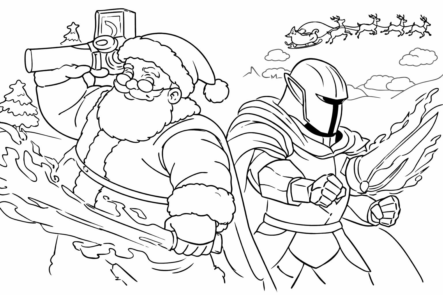 The Forge Roblox kleurplaat - zwart-wit lijntekening