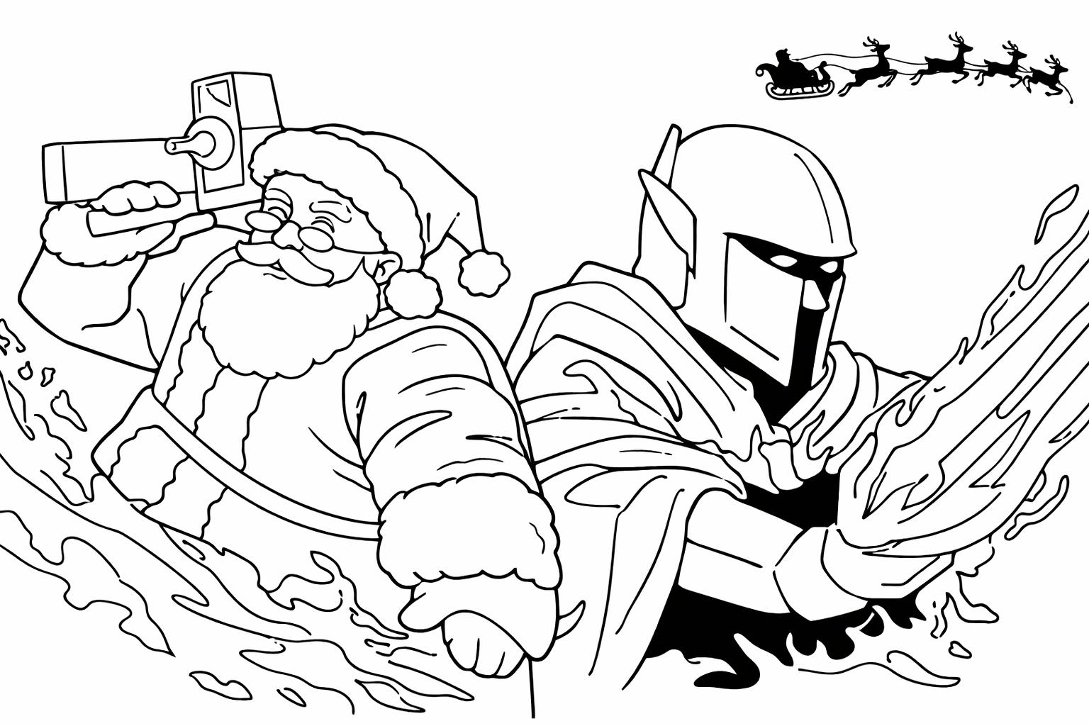 The Forge Roblox kleurplaat - zwart-wit lijntekening