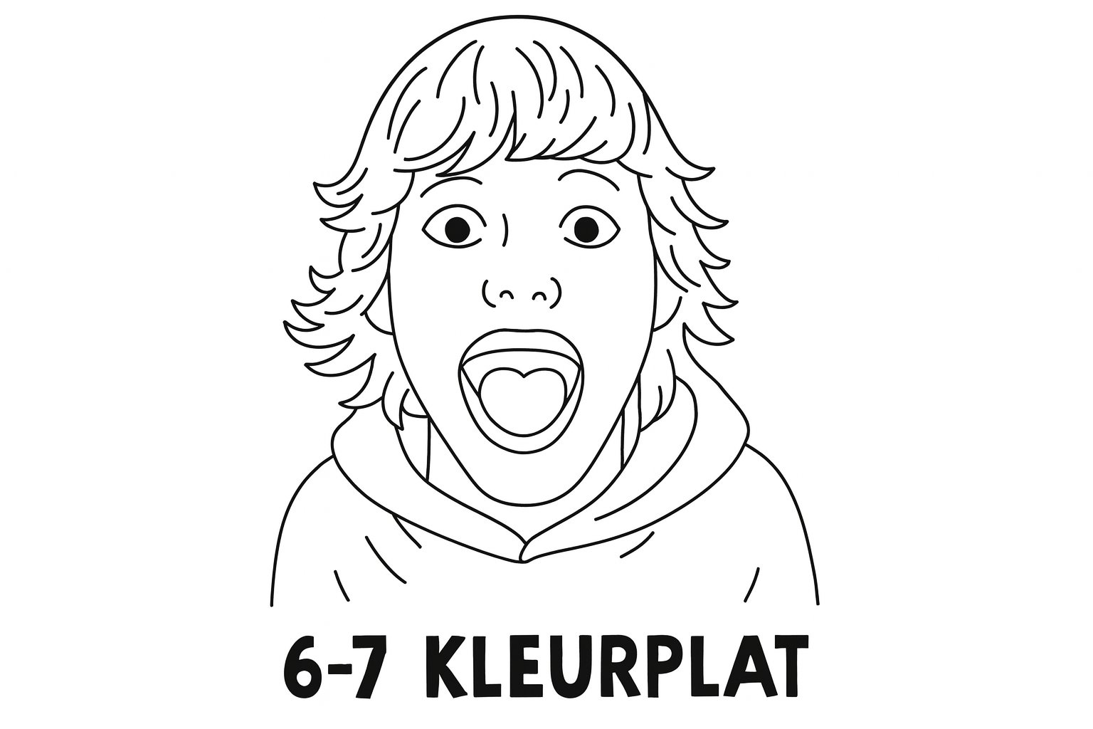 Kleurplaat van 6 7 kleurplaat, variant 2
