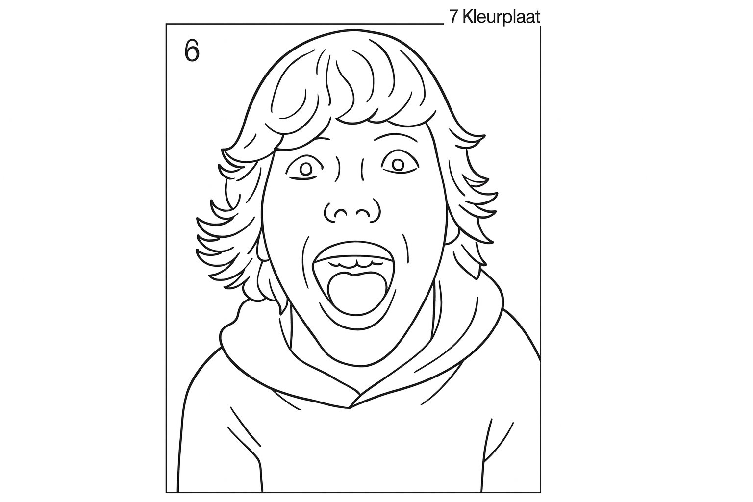 Kleurplaat van 6 7 kleurplaat, variant 3