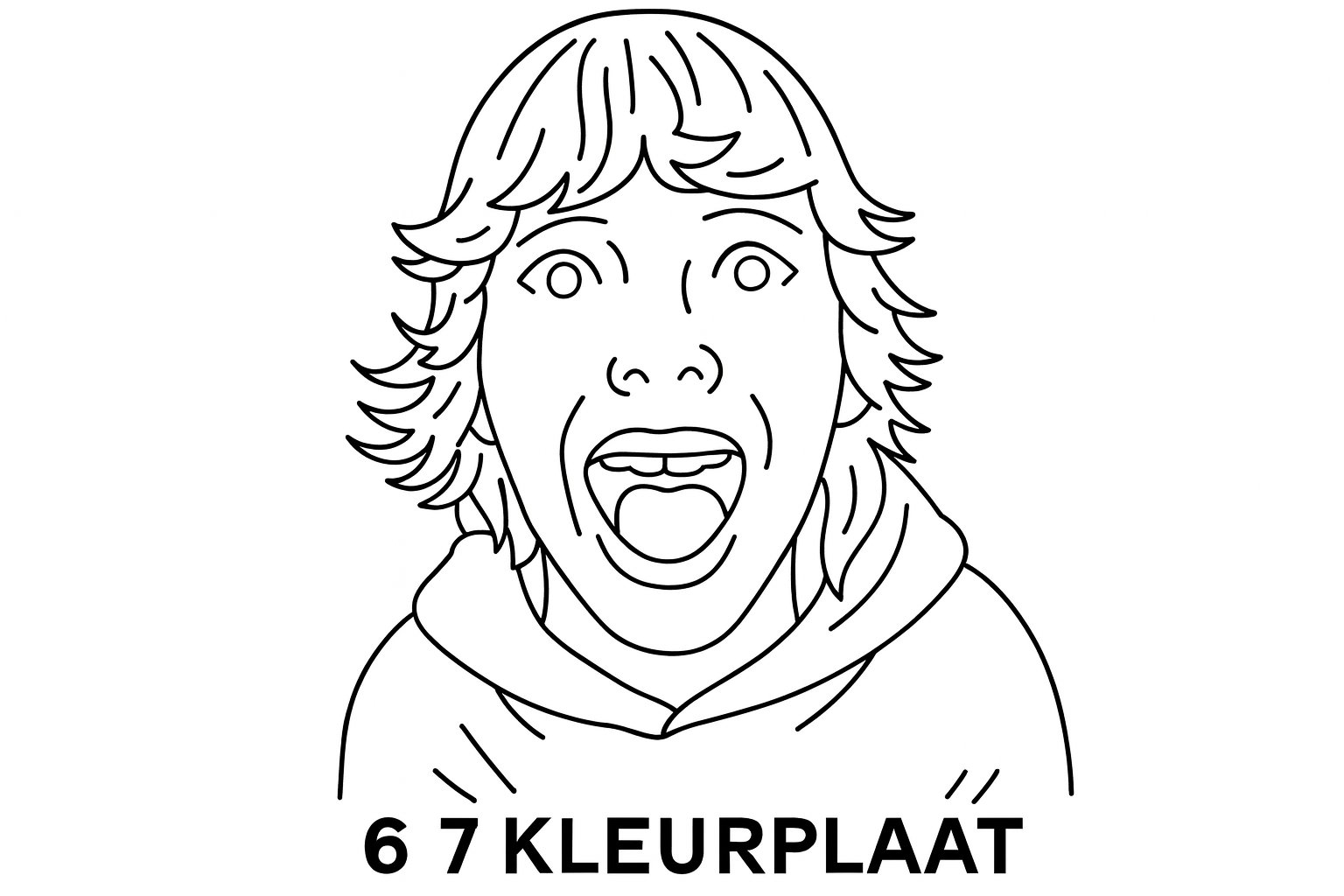 Kleurplaat van 6 7 kleurplaat, variant 4
