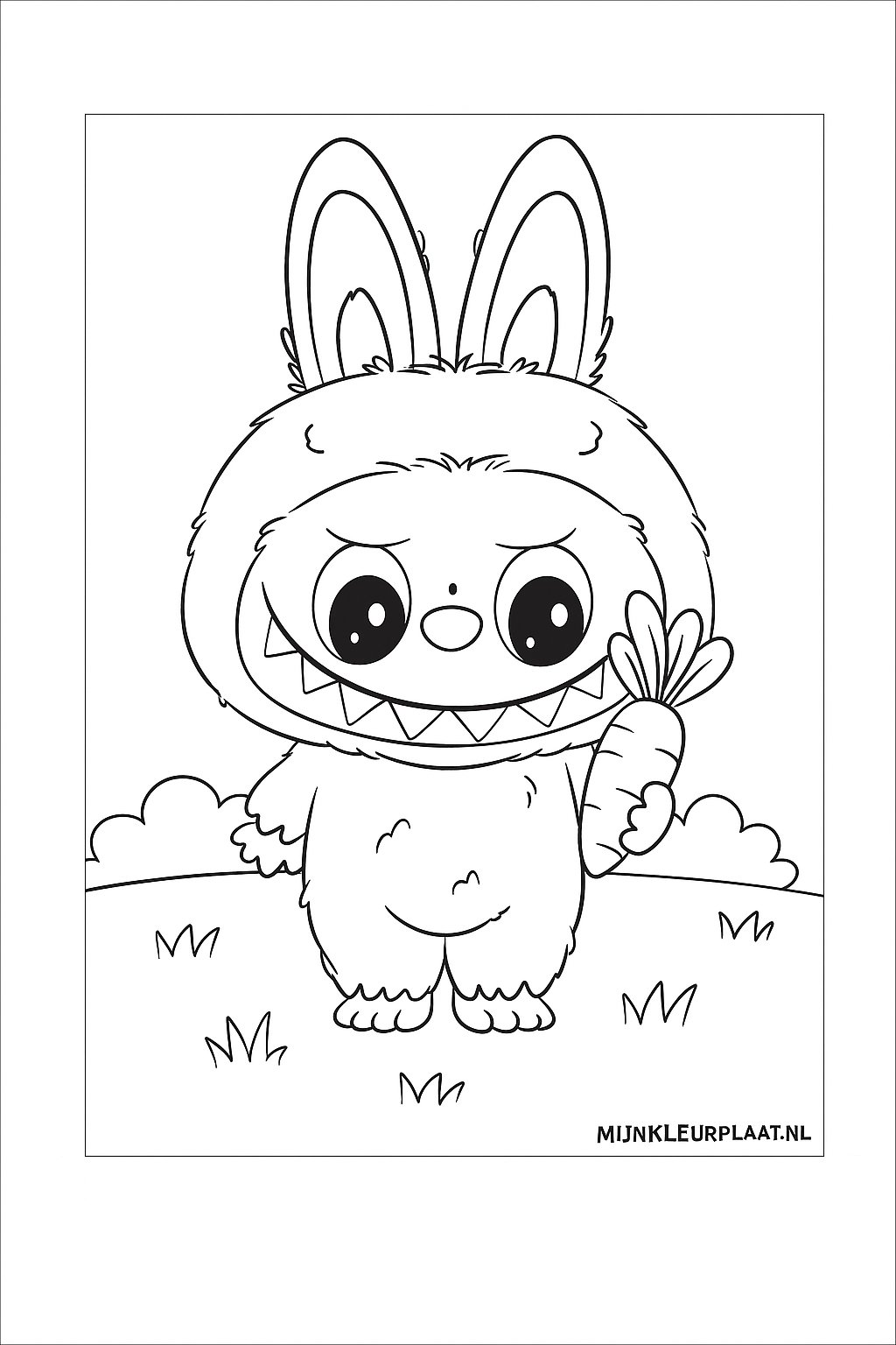 Labubu Dada And Baba Variant 3 coloring page for children