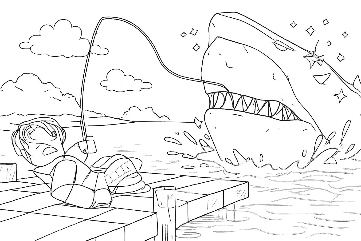 Fish It! coloring page line art